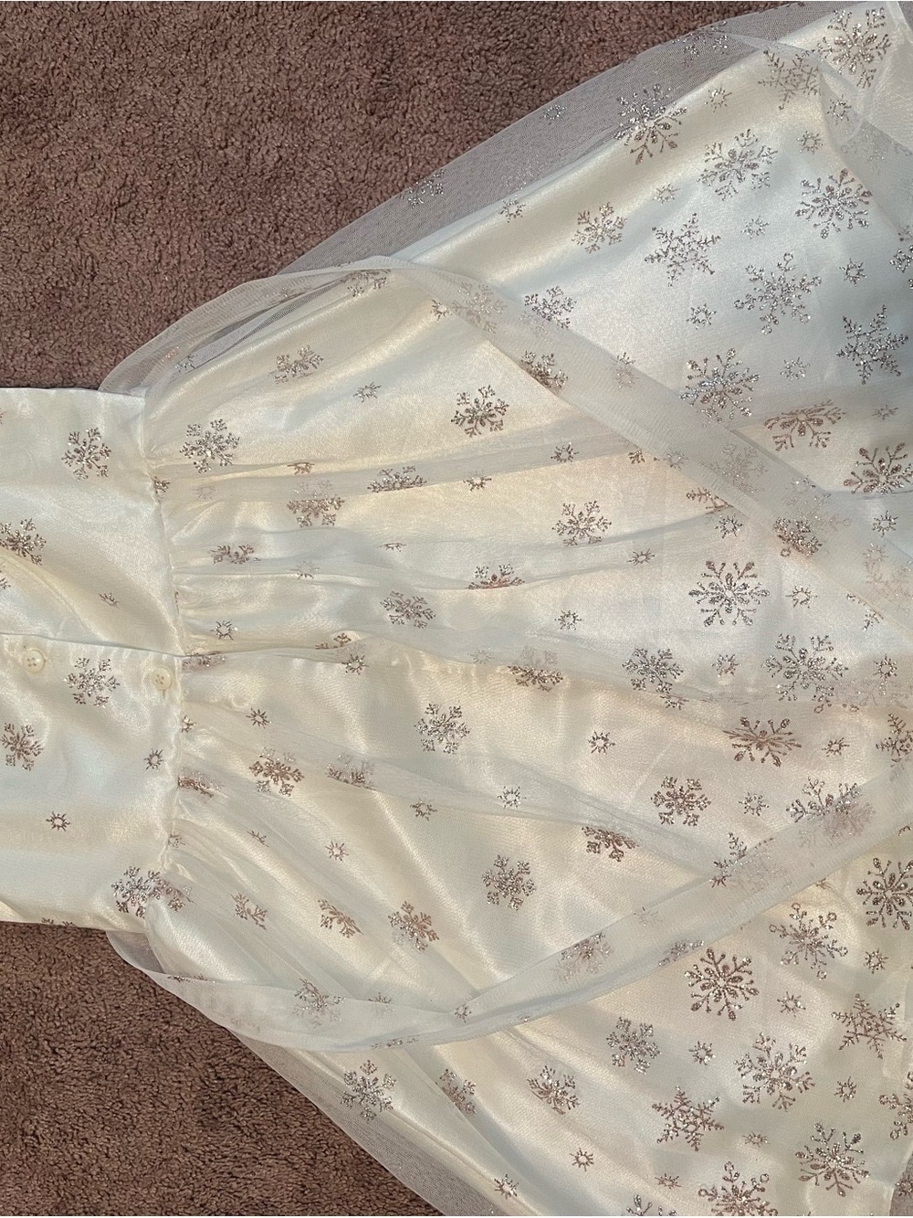 Jona Michelle Ivory Dress with Rose-Gold Sequin Waistband - Picture 4 of 7